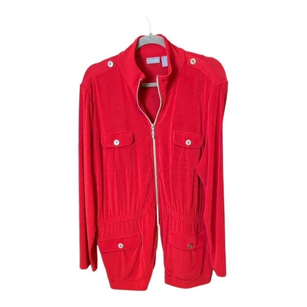 Chico's Red Utility Jacket - Picture 9 of 11